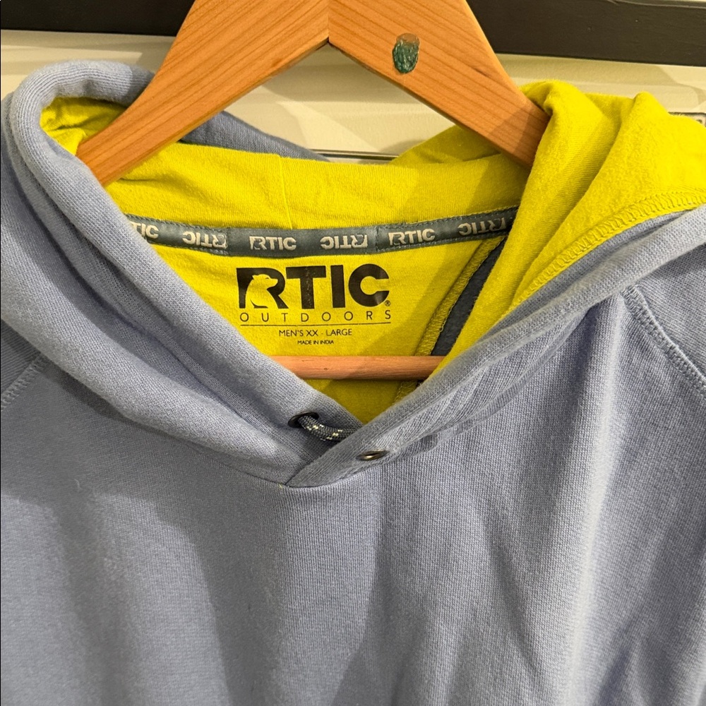 RTIC Men's Blue and Yellow Hoodie